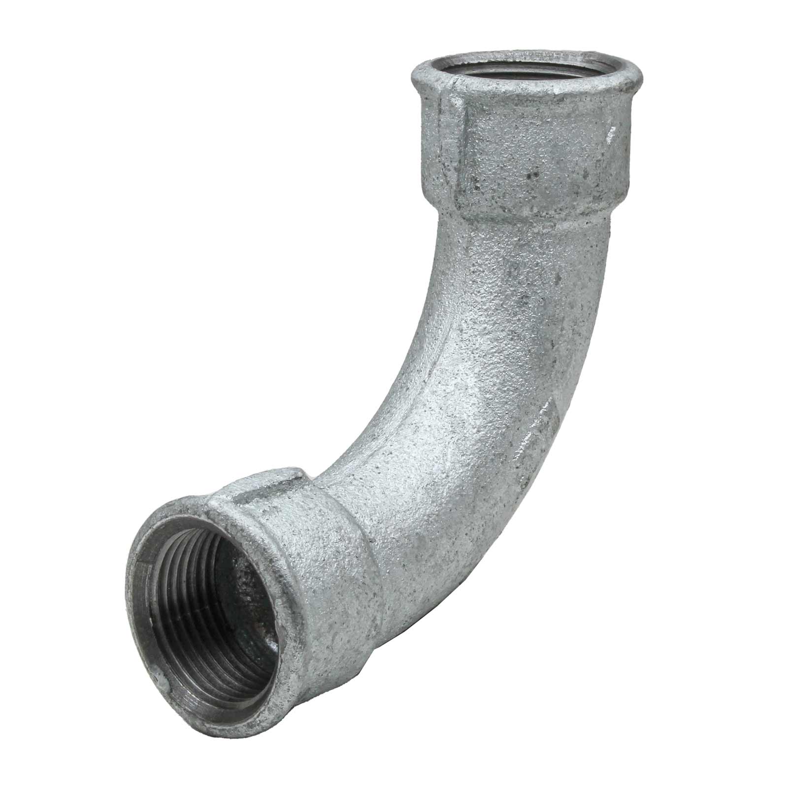 F-F 90° Long Sweep Bend Galvanized Iron