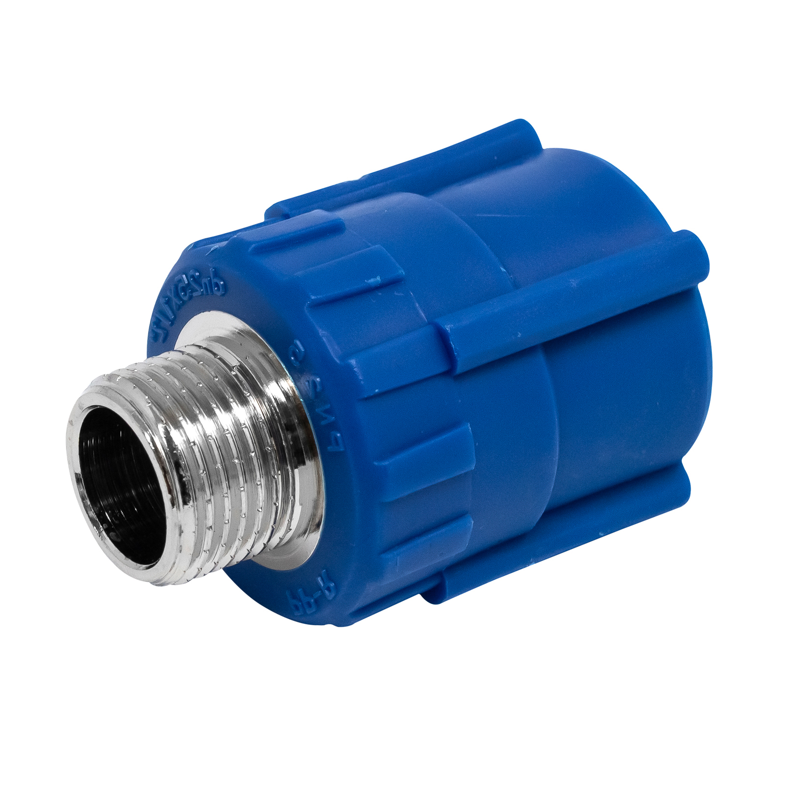 Male Straight Connector PPR Color Blue
