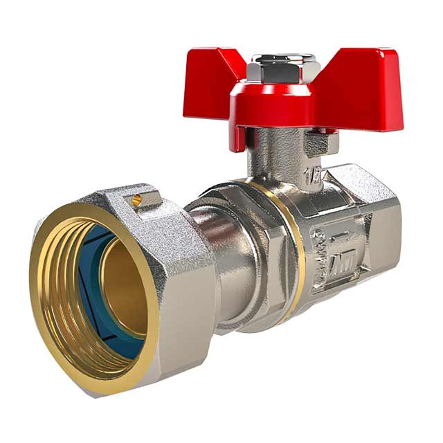 Ball Valve PN30 F-F 1/2"-LN 3/4" Red Butterfly Handle