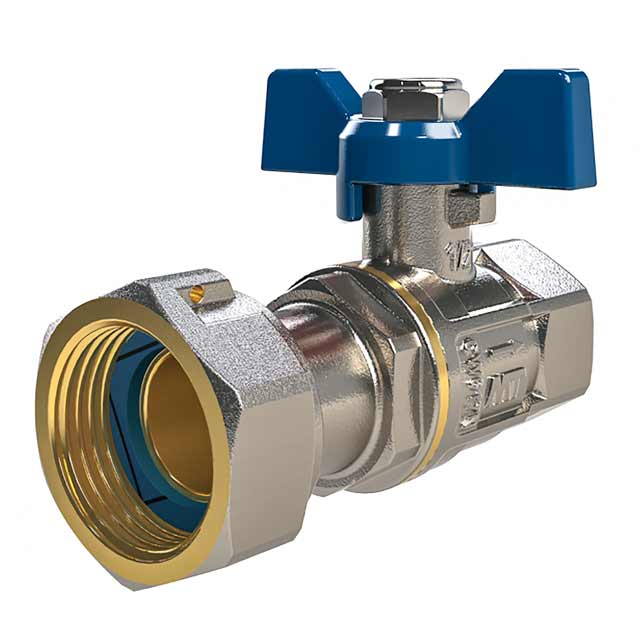 Ball Valve PN30 F-F 1/2"-LN 3/4" Blue Butterfly Handle
