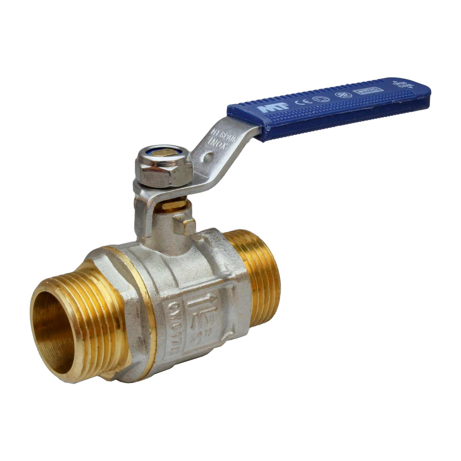M-M PN30 Ball Valve Ergonomic Stainless Steel Handle Color Blue