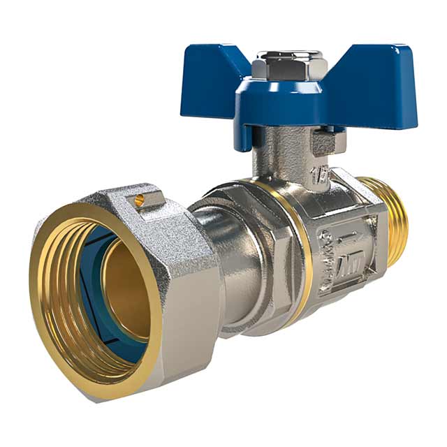 Ball Valve PN30 M-F 1/2"-LN 3/4" Blue Butterfly Handle