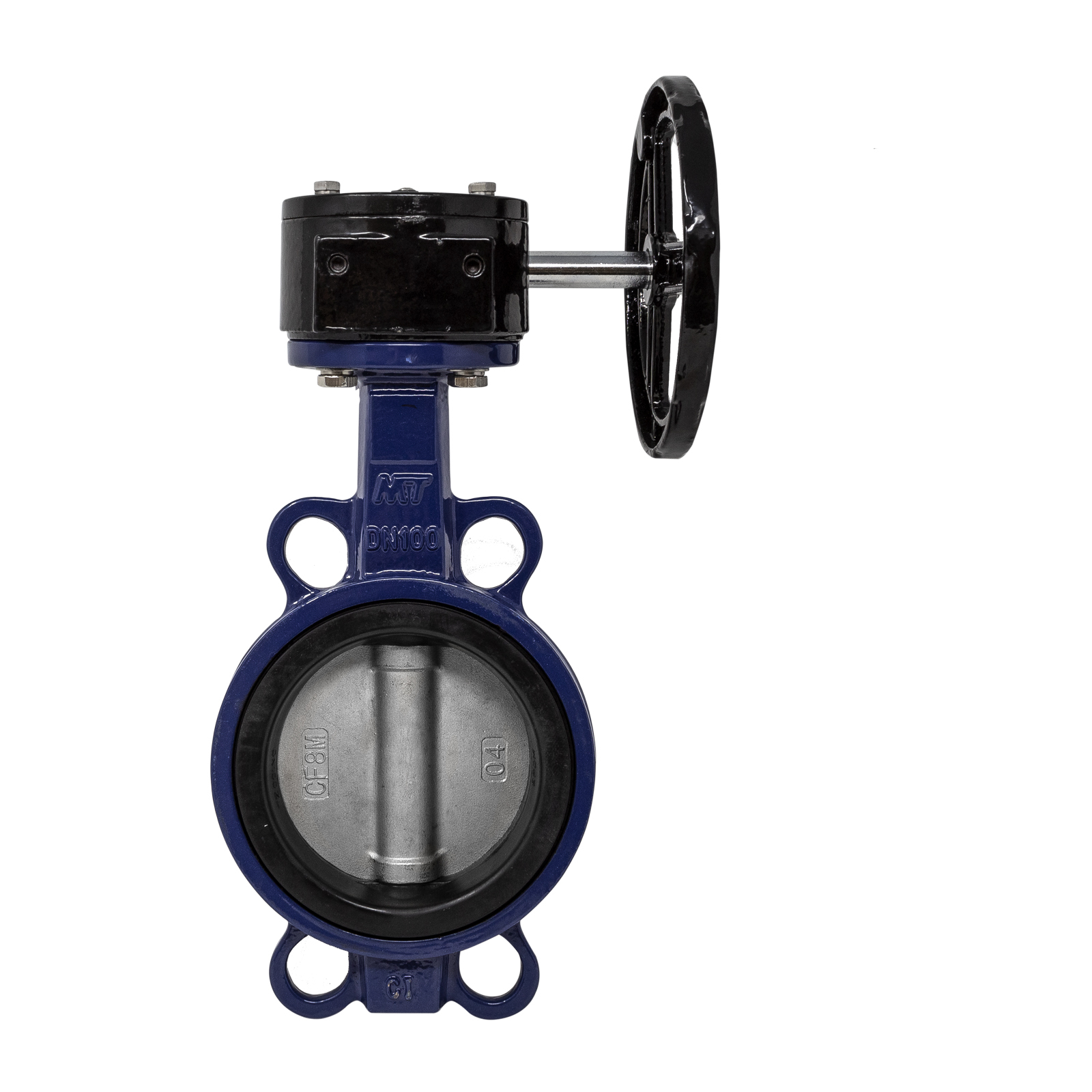 Butterfly Valve Wafer Type, Stainless Steel Disc, EPDM Hard Seat, Gear Operator