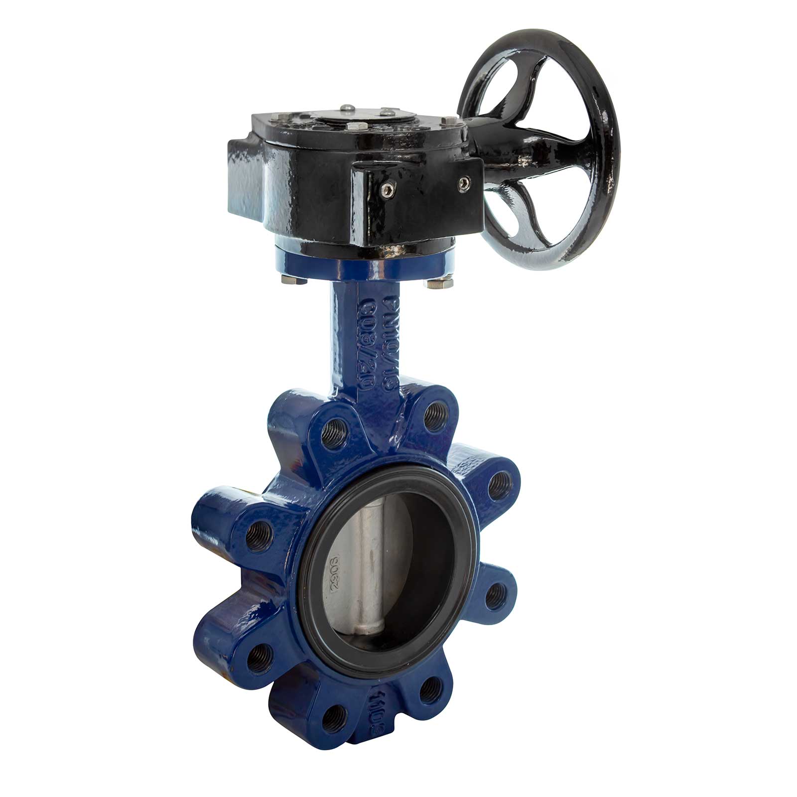 Butterfly Valve Lug Type, EN-1092 Flanged, EPDM Seat Disc, Gear Operator