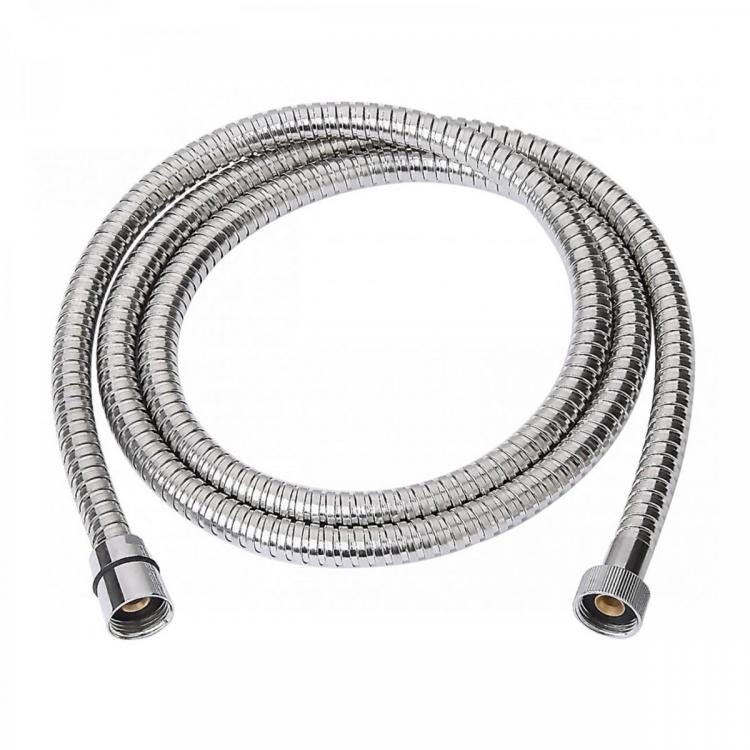 Stainless Steel Shower Hose Double Clamp Brass Connectors