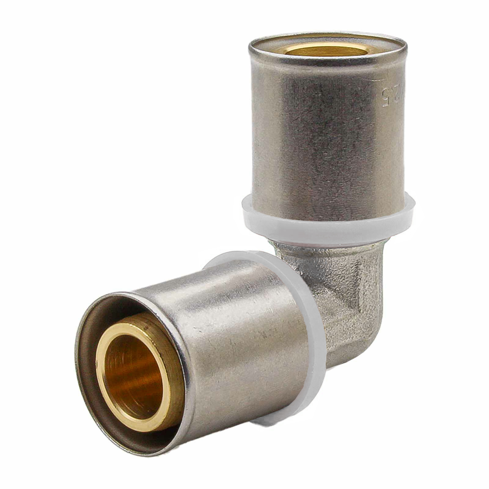 Equal Elbow 90º Press Multilayer Fitting U Profile White