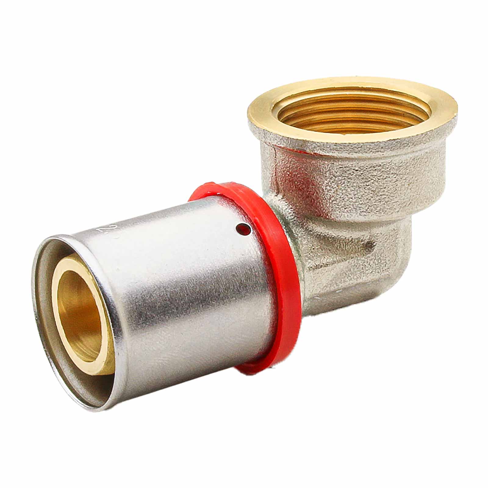 Female Elbow 90° Multilayer Press Fitting U Profile Red