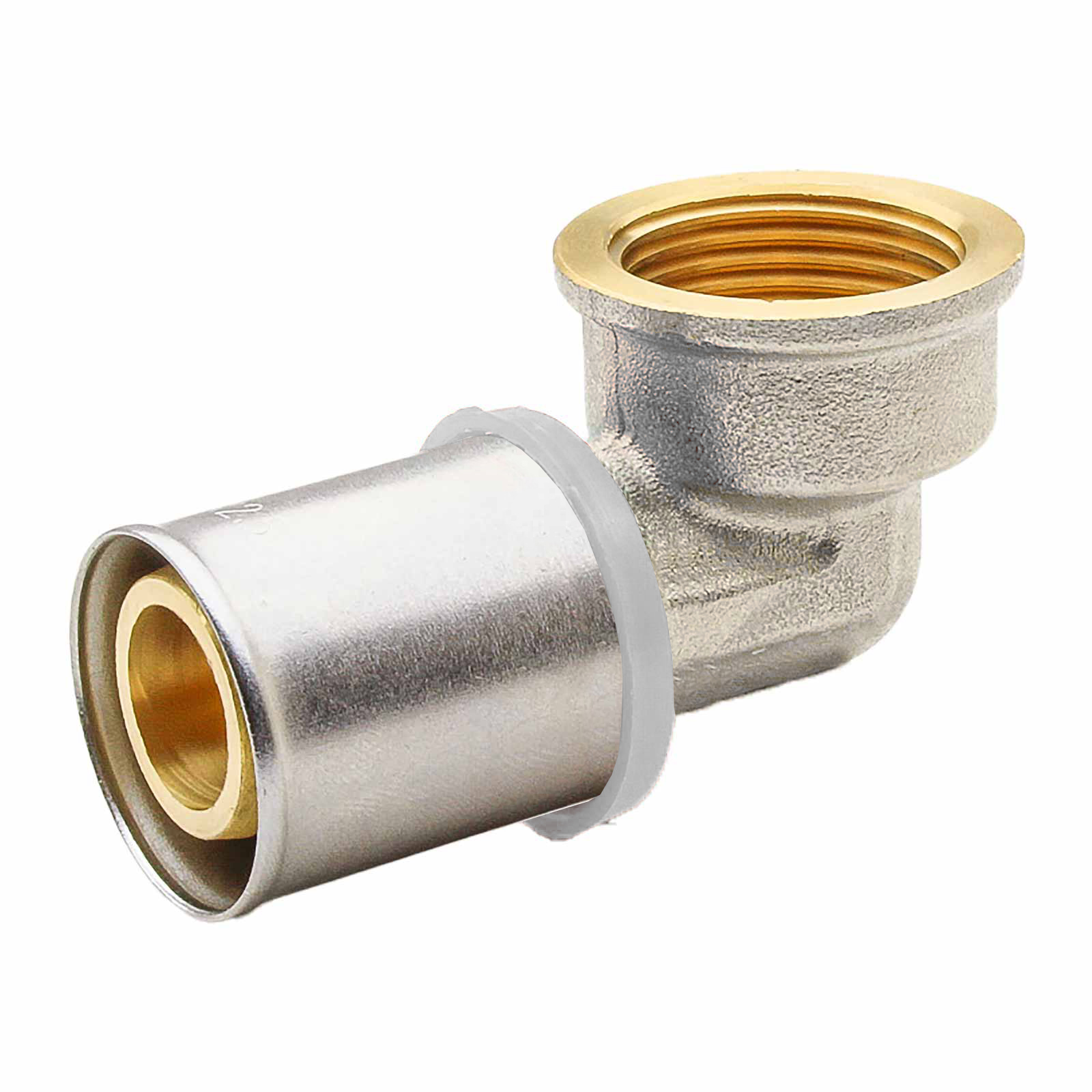 Female Elbow 90° Multilayer Press Fitting U Profile White