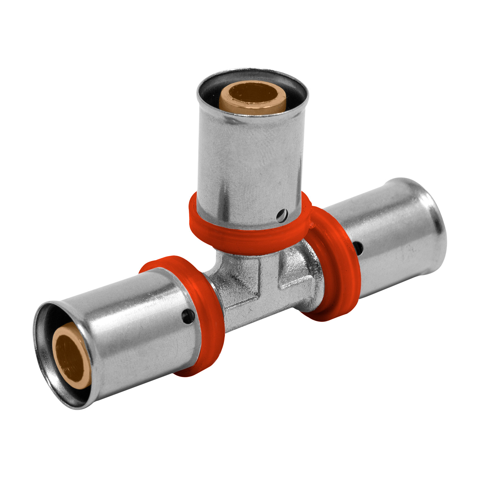 Tee Multilayer Press Fitting U Profile Red