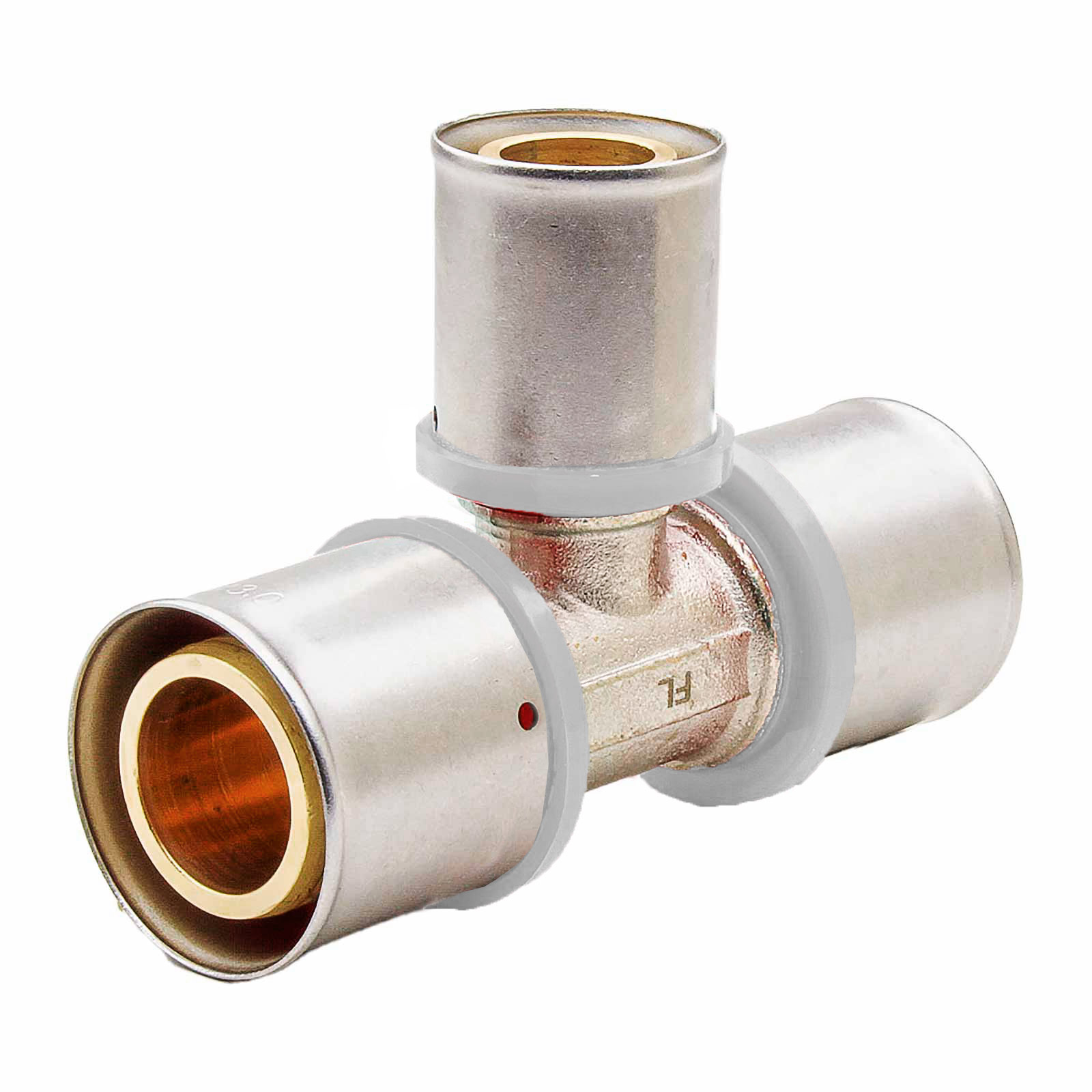 Reducing Tee Multilayer Press Fitting U Profile White