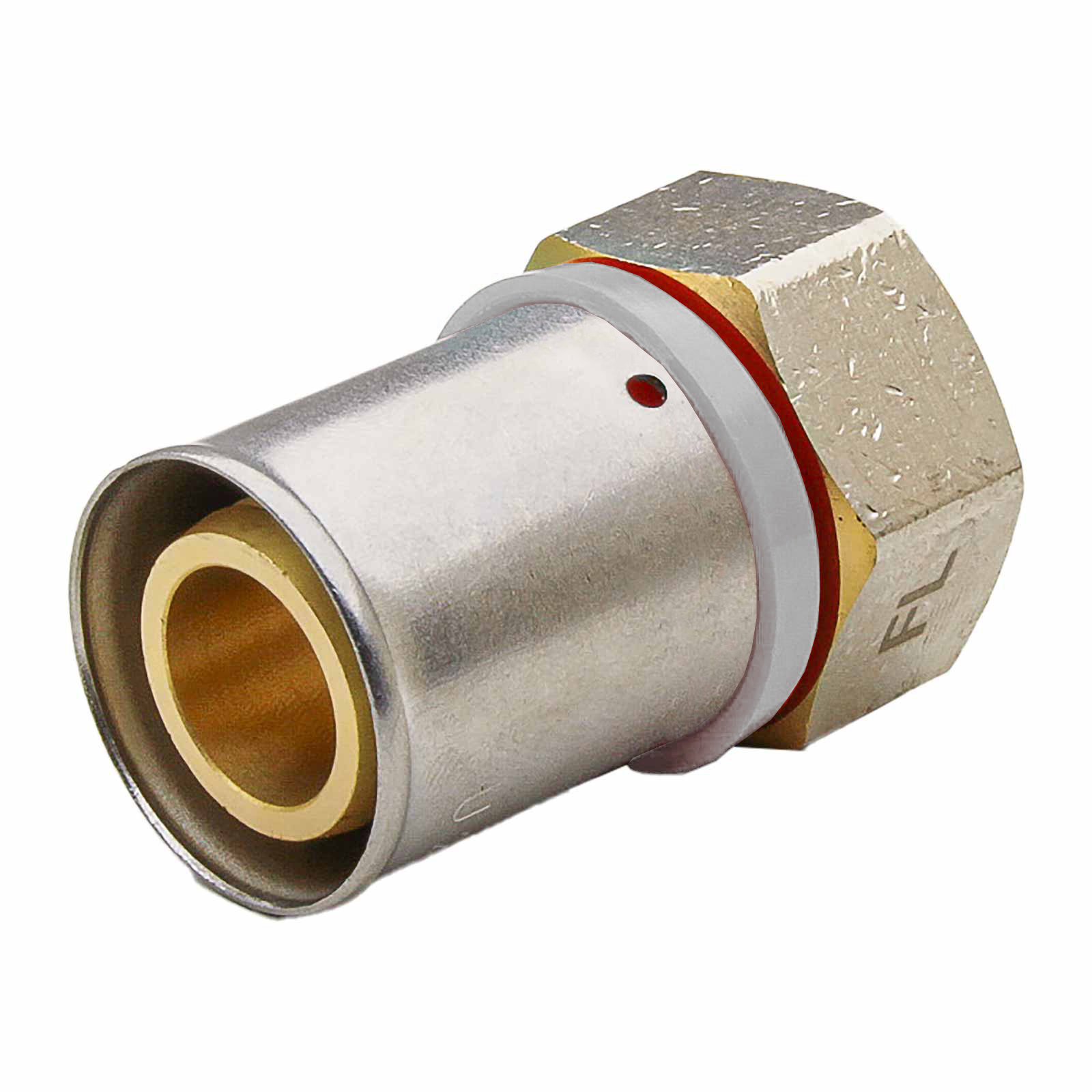Straight Female Connector Multilayer Press Fitting U Profile White