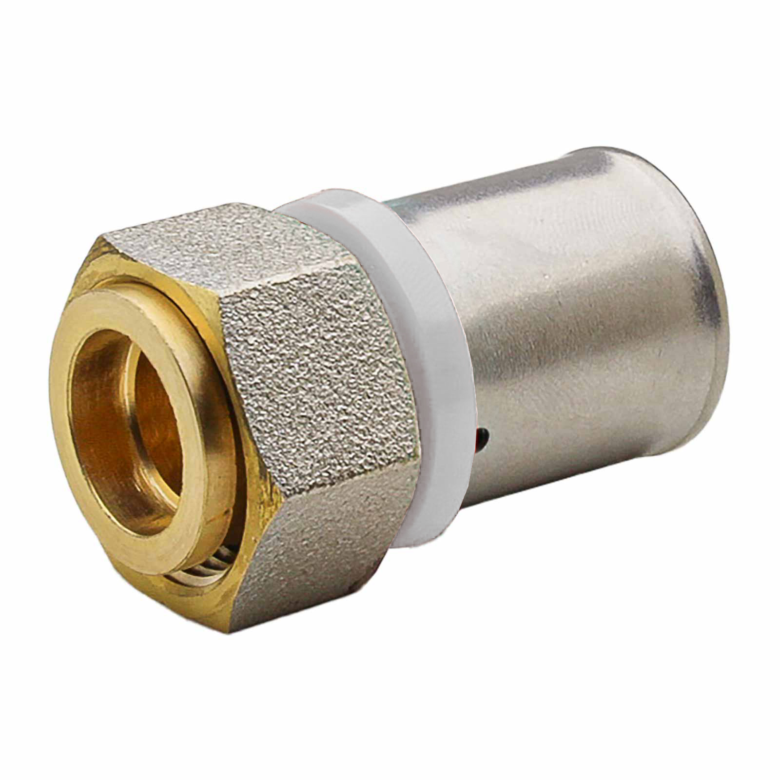 Loose Nut Female Connector Multilayer Press Fitting U Profile White