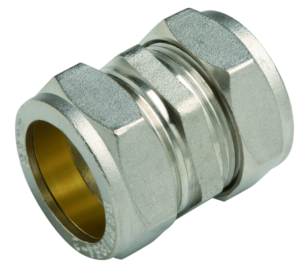 Reducing Straight Coupling Nickel-Plated Brass Compression
