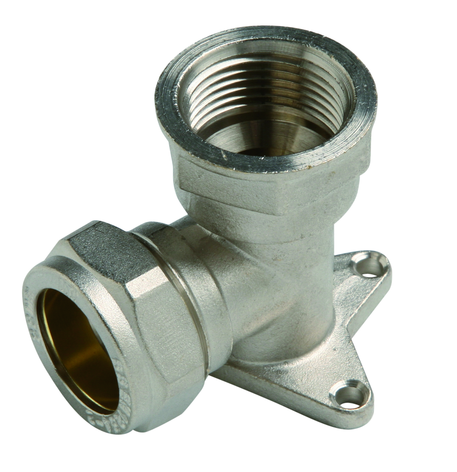 Wall Plated Elbow Nickel-Plated Brass Compression